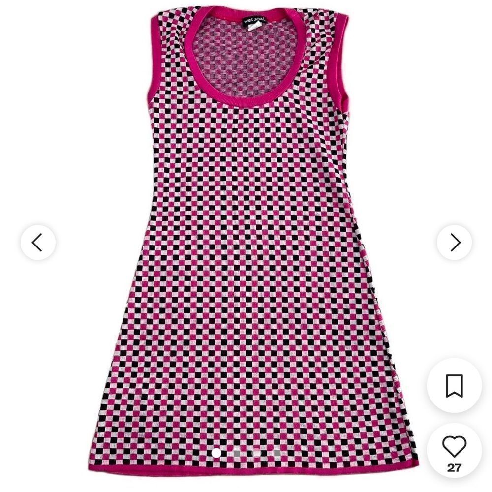 Wet Seal Women's Pink and Black Dress